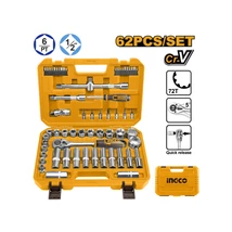 INGCO Dugókulcs készlet 62 részes 1/2" 10-32 mm CrV