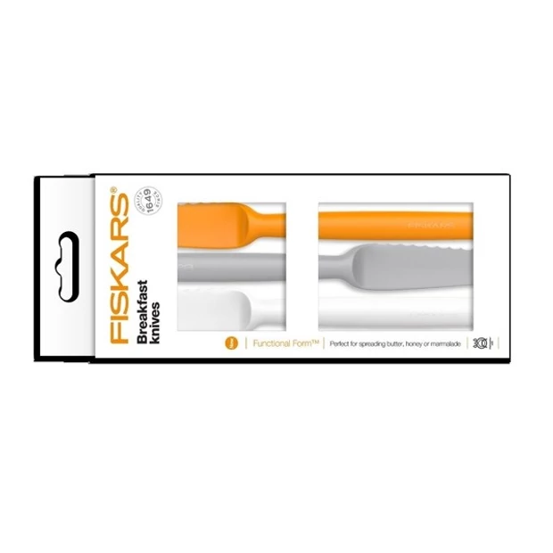 Fiskars Functional Form reggeliző készlet 3 db műanyag késsel