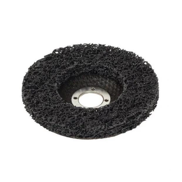 Lev Scotch-Brite néger csiszolótárcsa (nylon tárcsa) hordozótesttel 125x22,2mm