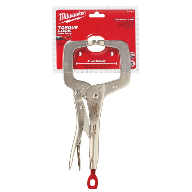 Milwaukee TORQUE LOCK™ C-formájú önzáró szorító, elfordítható pofákkal 11' 1 db