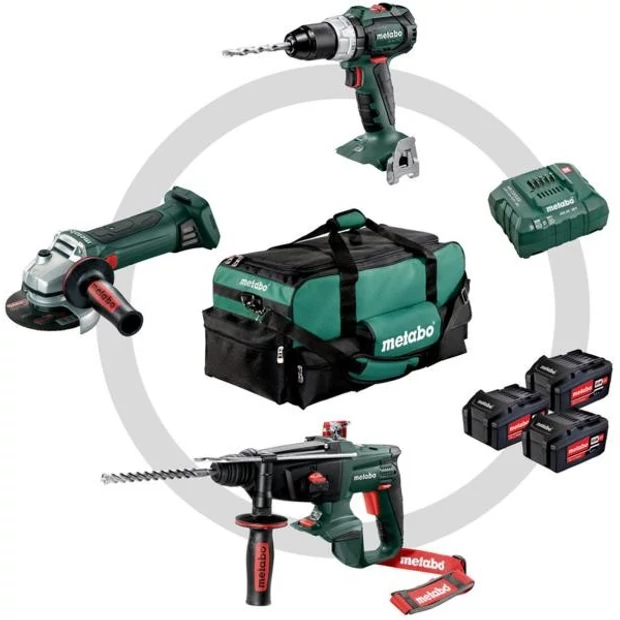 Metabo szett  SB18 LT BL; KHA 18 LTX; W18 LTX 3in1 (3db akksi+plus töltő)