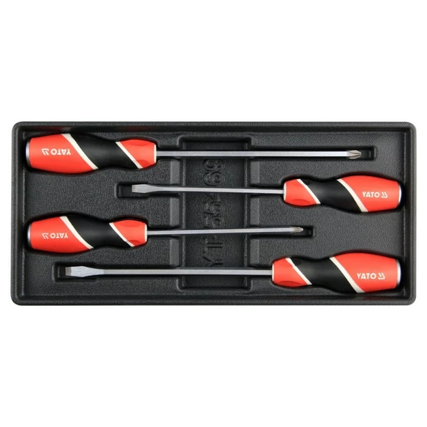 YATO Csavarhúzó készlet 4 részes üthető (fiókbetét)